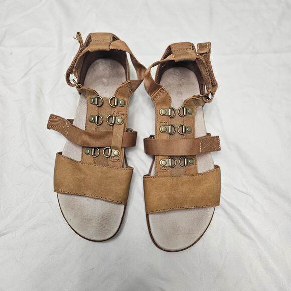 Sorel Torpeda Carly Women's Leather Gladiator Sandals Size 9 - Picture 2 of 5